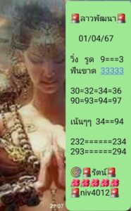 แนวทางหวยลาว 1/4/67 ชุดที่ 6