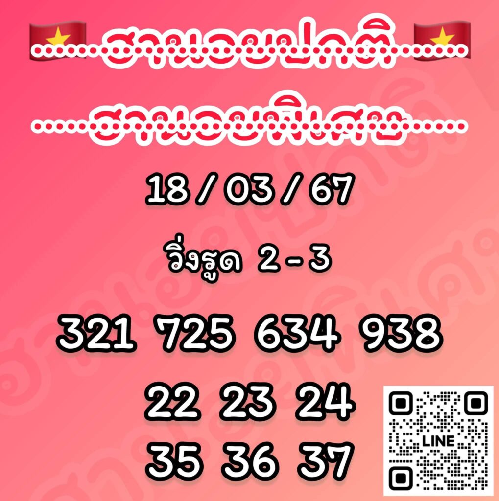 หวยฮานอย 18-3-67 ชุด4