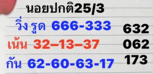 แนวทางหวยฮานอย 25/3/67 ชุดที่ 4