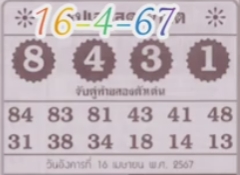 หวยจ่าชิต 16/4/67