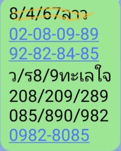 แนวทางหวยลาว 8/4/67 ชุดที่ 3