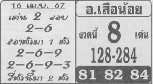 หวยอาจารย์เสือน้อย 16/4/67