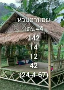 แนวทางหวยฮานอย 24/4/67 ชุดที่ 10