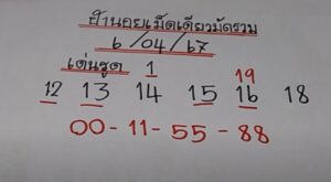 แนวทางหวยฮานอย 6/4/67 ชุดที่ 10