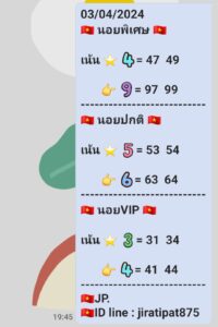 แนวทางหวยฮานอย 3/4/67 ชุดที่ 9