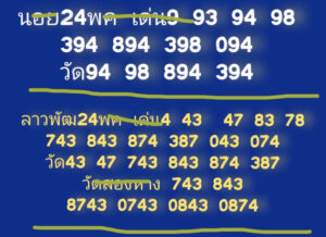 แนวทางหวยลาว 24/5/67 ชุดที่ 2