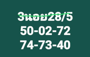 แนวทางหวยฮานอย 28/5/67 ชุดที่ 2