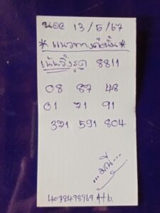 แนวทางหวยฮานอย 13/5/67 ชุดที่ 3