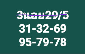 แนวทางหวยฮานอย 29/5/67 ชุดที่ 5