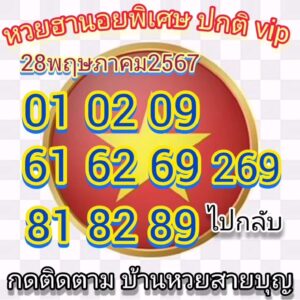 แนวทางหวยฮานอย 28/5/67 ชุดที่ 7