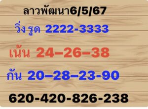 แนวทางหวยลาว 6/5/67 ชุดที่ 1