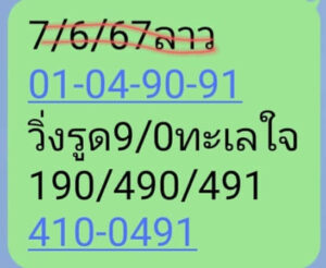 แนวทางหวยลาว 7/6/67 ชุดที่ 3