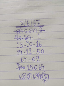 แนวทางหวยลาว 7/6/67 ชุดที่ 4