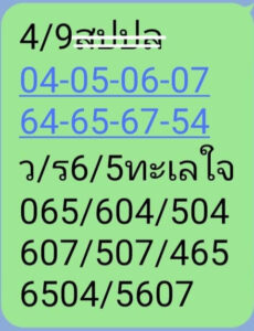 แนวทางหวยลาว 4/9/67 ชุดที่ 6