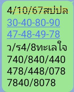 แนวทางหวยลาว 4/10/67 ชุดที่ 5