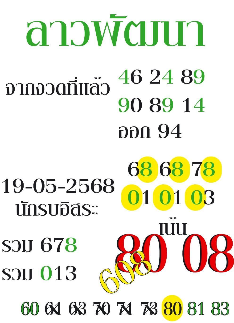 หวยลาว 19-5-68-7