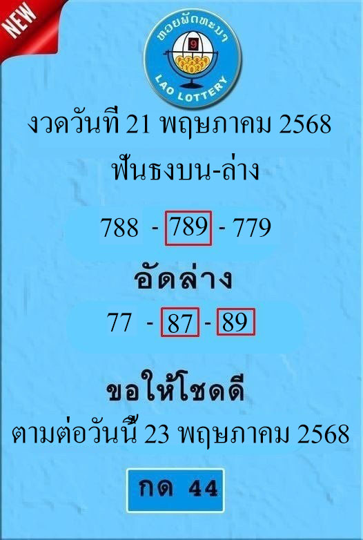 หวยลาว 23-5-68-6