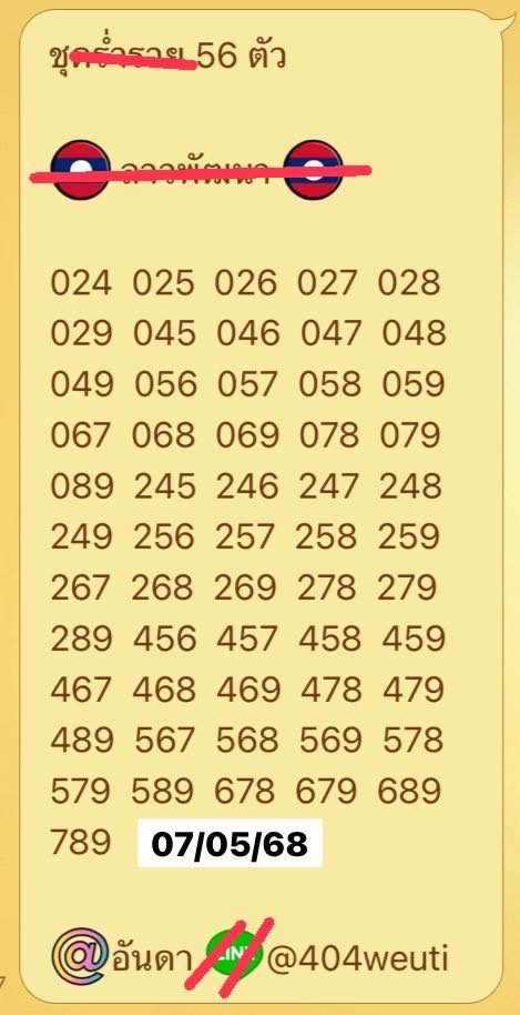 หวยลาว 7-5-68-6