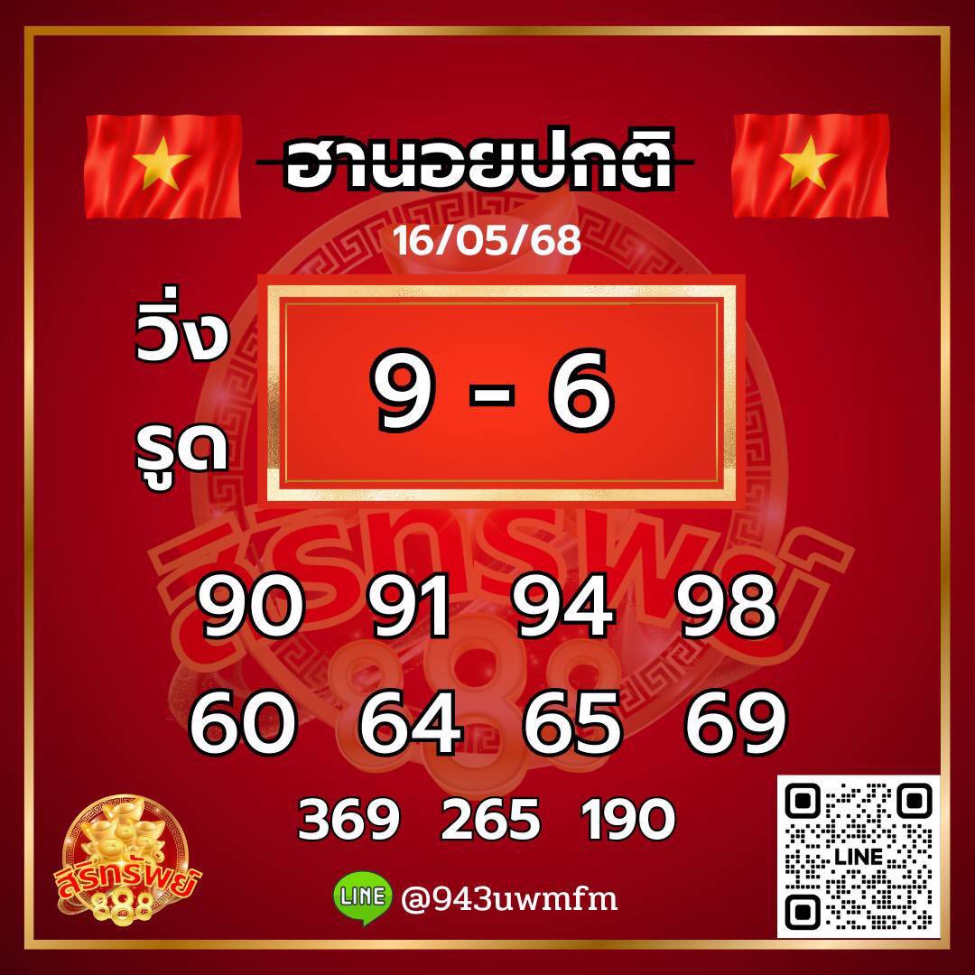 แนวทางหวยฮานอย 16/5/68-4