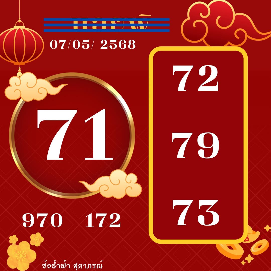 แนวทางหวยฮานอย 7/5/68