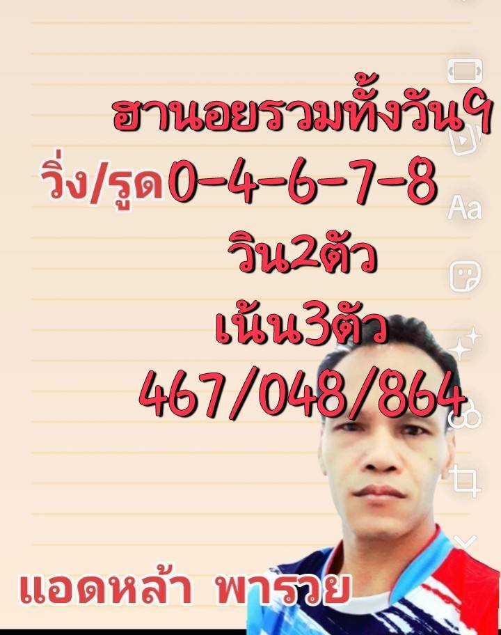 แนวทางหวยฮานอย 9/5/68-2