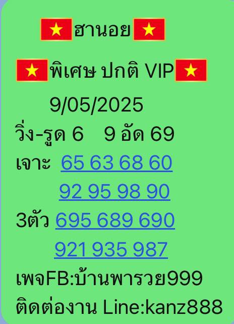 หวยฮานอย 9-5-68-6